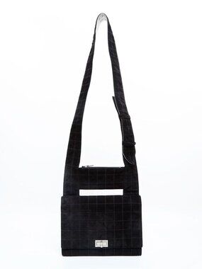 Chanel Shoulder Bag Suede 2.55 Choco Bar